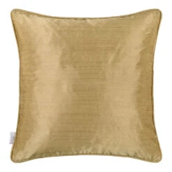 Cushion Cover In Dull Gold Faux Silk