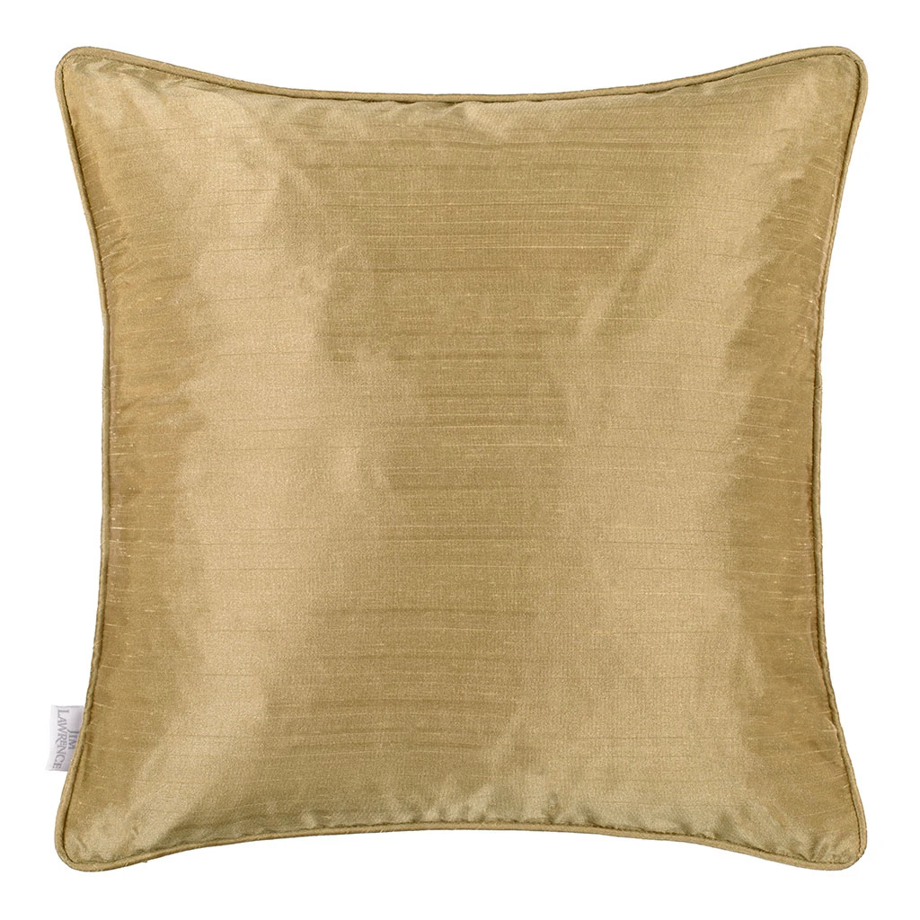 Cushion Cover In Dull Gold Faux Silk 3 Cushion Cover In Dull Gold Faux Silk