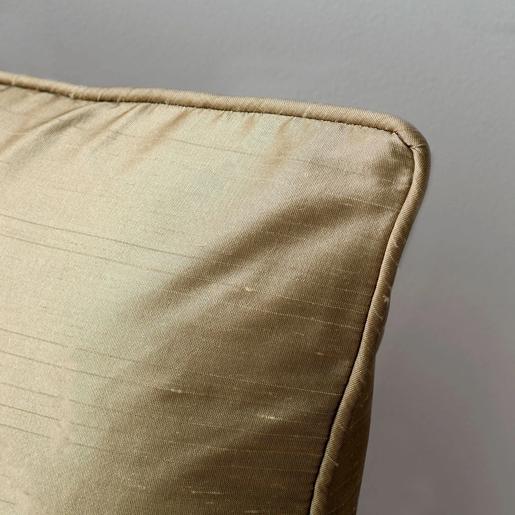 Cushion Cover In Dull Gold Faux Silk 4 Cushion Cover In Dull Gold Faux Silk - Image 2