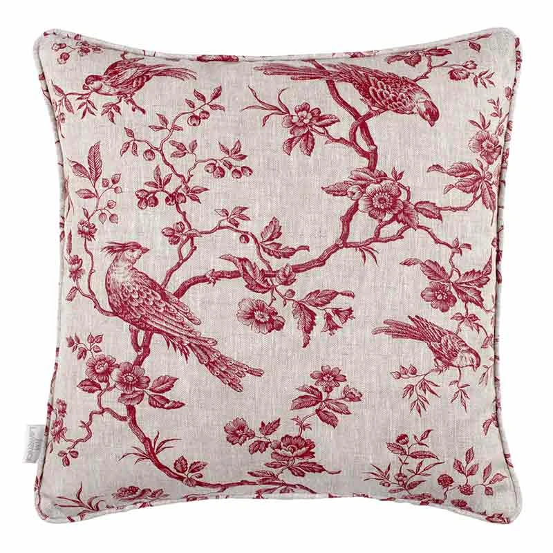 Cushion Cover In Red Isabelle 3 Cushion Cover In Red Isabelle