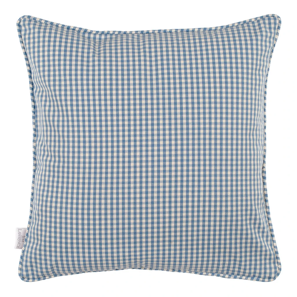 Cushion Cover In Azure Blue Longford Gingham 3 Cushion Cover In Azure Blue Longford Gingham