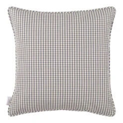 Cushion Cover In Stone Grey Longford Gingham