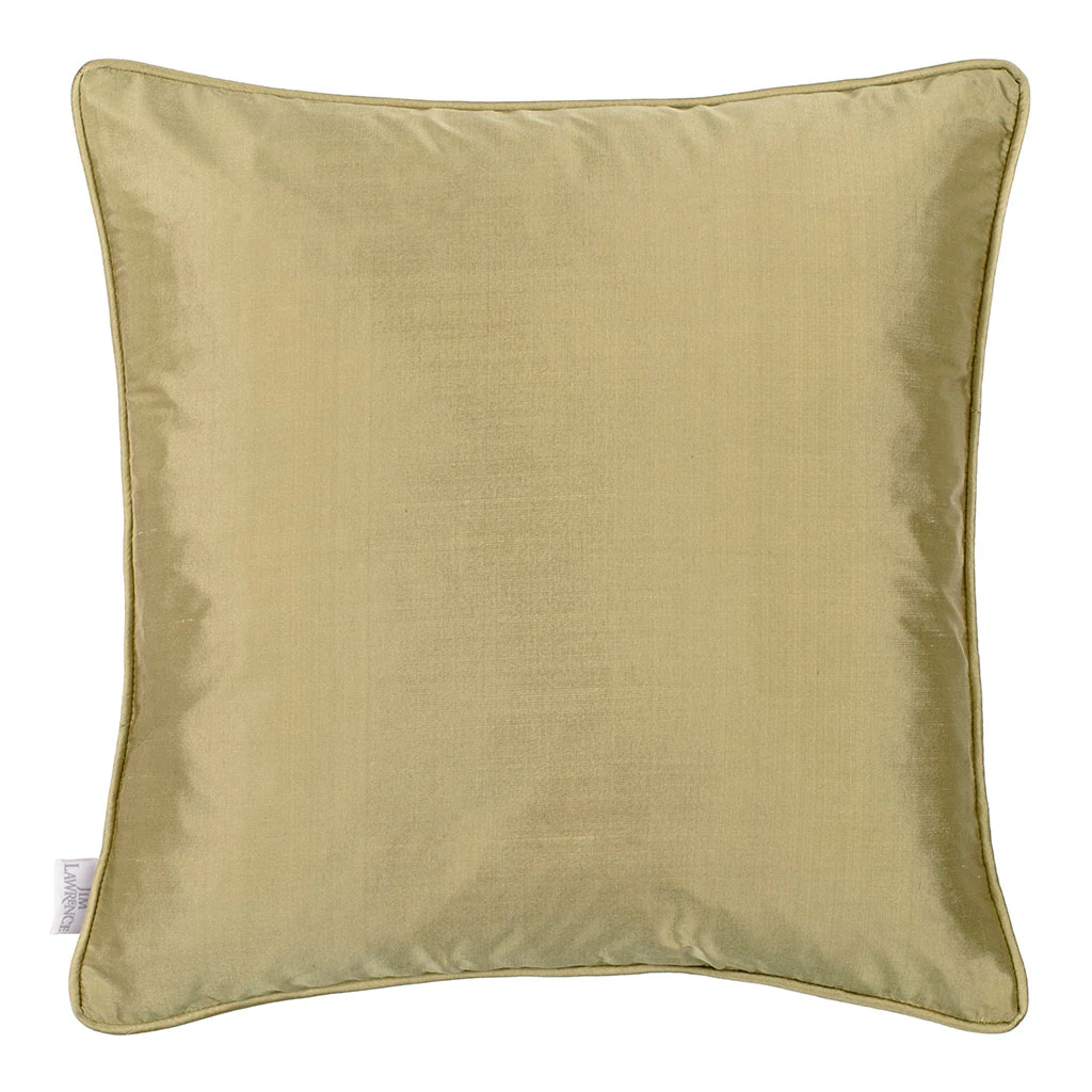 Cushion Cover In Antique Gold Plain Silk 3 Cushion Cover In Antique Gold Plain Silk