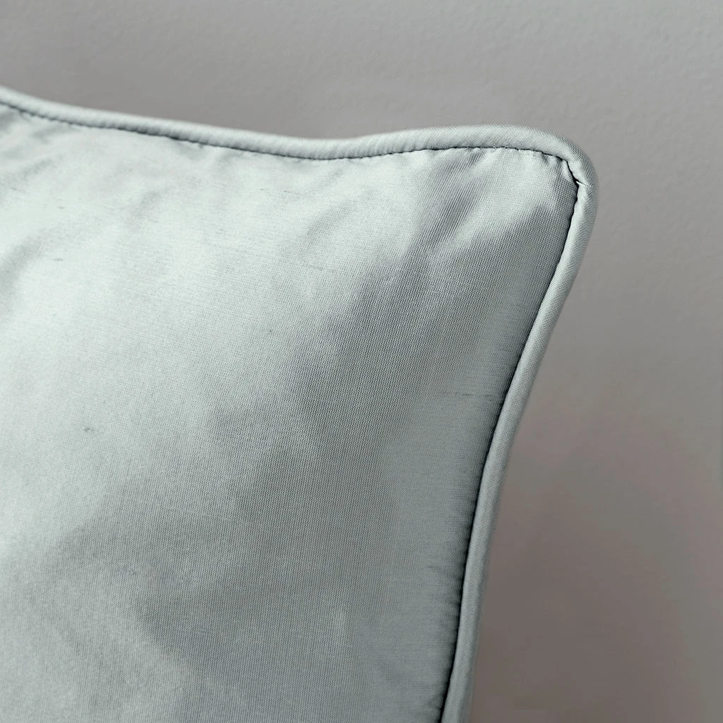Cushion Cover In French Grey Plain Silk 4 Cushion Cover In French Grey Plain Silk - Image 2