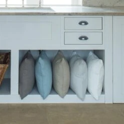 Cushion Cover In Soft Grey Waterford -Curtains & Poles Sales scwasg 30