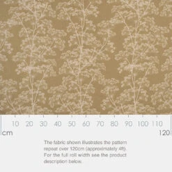 Cow Parsley Fabric In Gold -Curtains & Poles Sales srcpgo 2