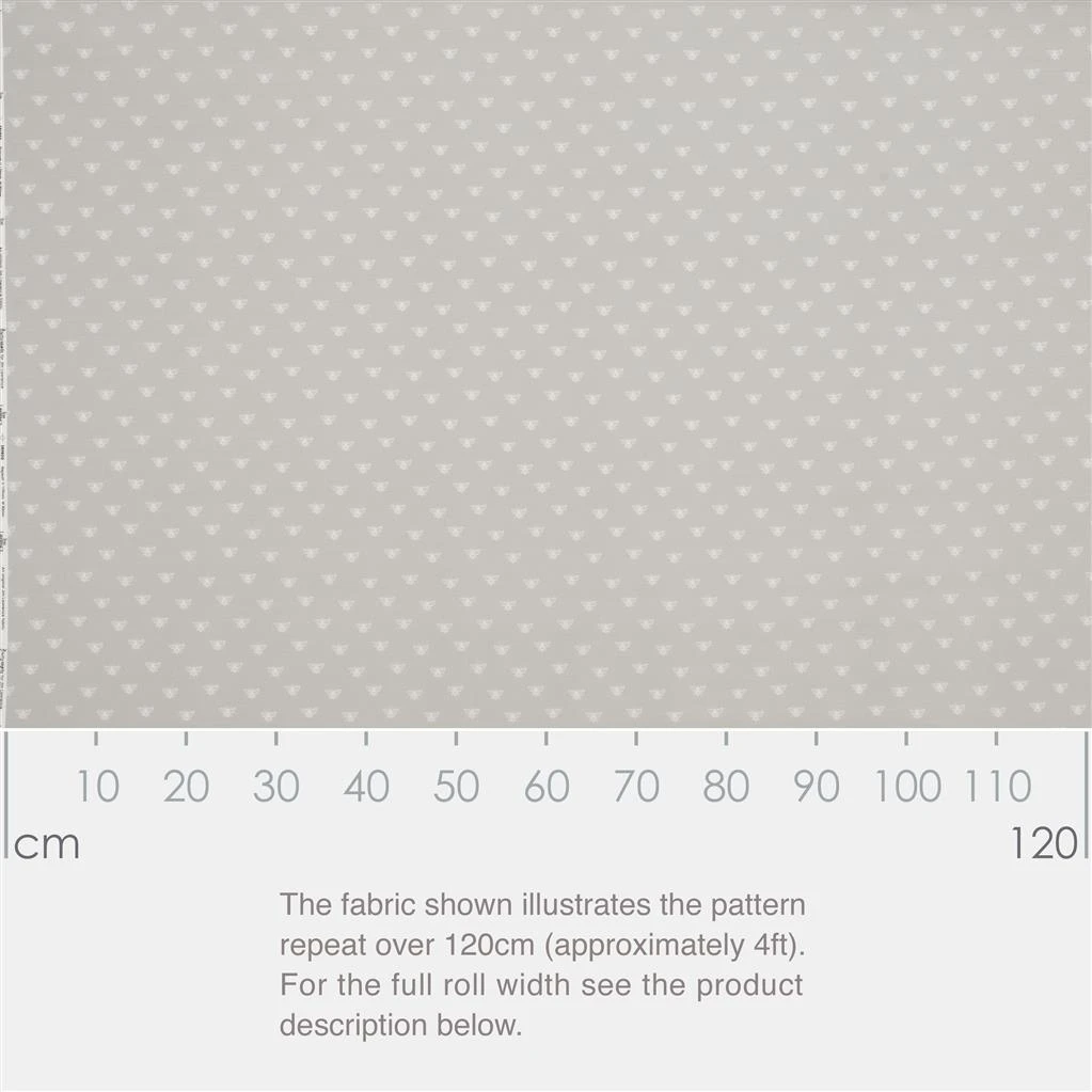Honey Bees Fabric In Soft Grey 6 Honey Bees Fabric In Soft Grey - Image 4