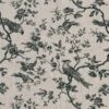 Isabelle Printed Linen Fabric In Black -Curtains & Poles Sales srisbl 1