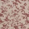 Isabelle Printed Linen Fabric In Red 1 Isabelle Printed Linen Fabric In Red -Curtains & Poles Sales srisre 1