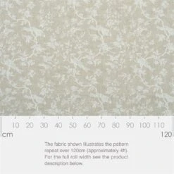 Isabelle Printed Linen Fabric In White -Curtains & Poles Sales sriswh 2