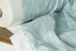 Wheatfield Fabric In Duck Egg Blue -Curtains & Poles Sales srwfde 30